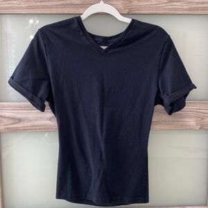 Spanx black shapewear tee shirt size large